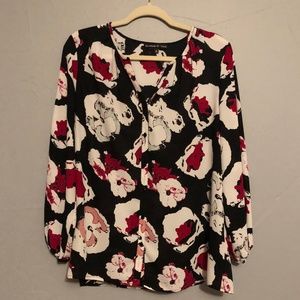 Black flowery blouse
